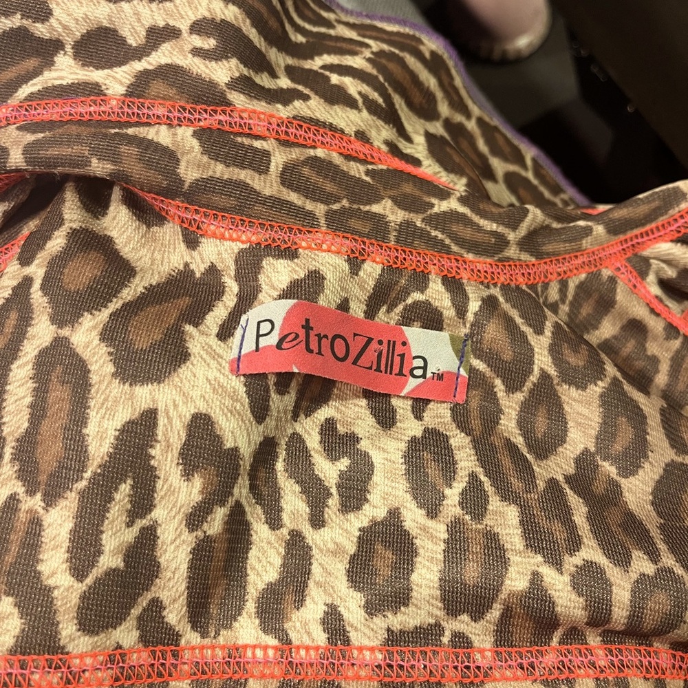 PetroZillia Leopard Print reversible maxi jacket